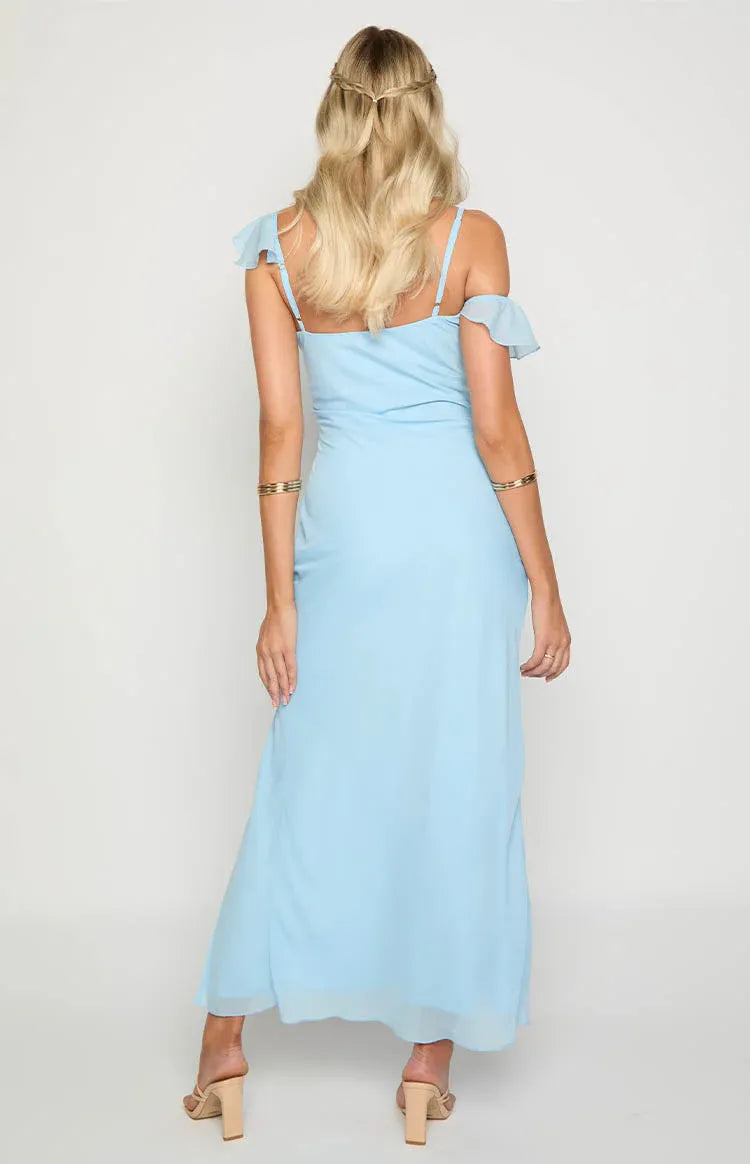 Elegant Mermaid/Trumpet V Neck Sleeveless Backless Ankle-Length Prom Dress